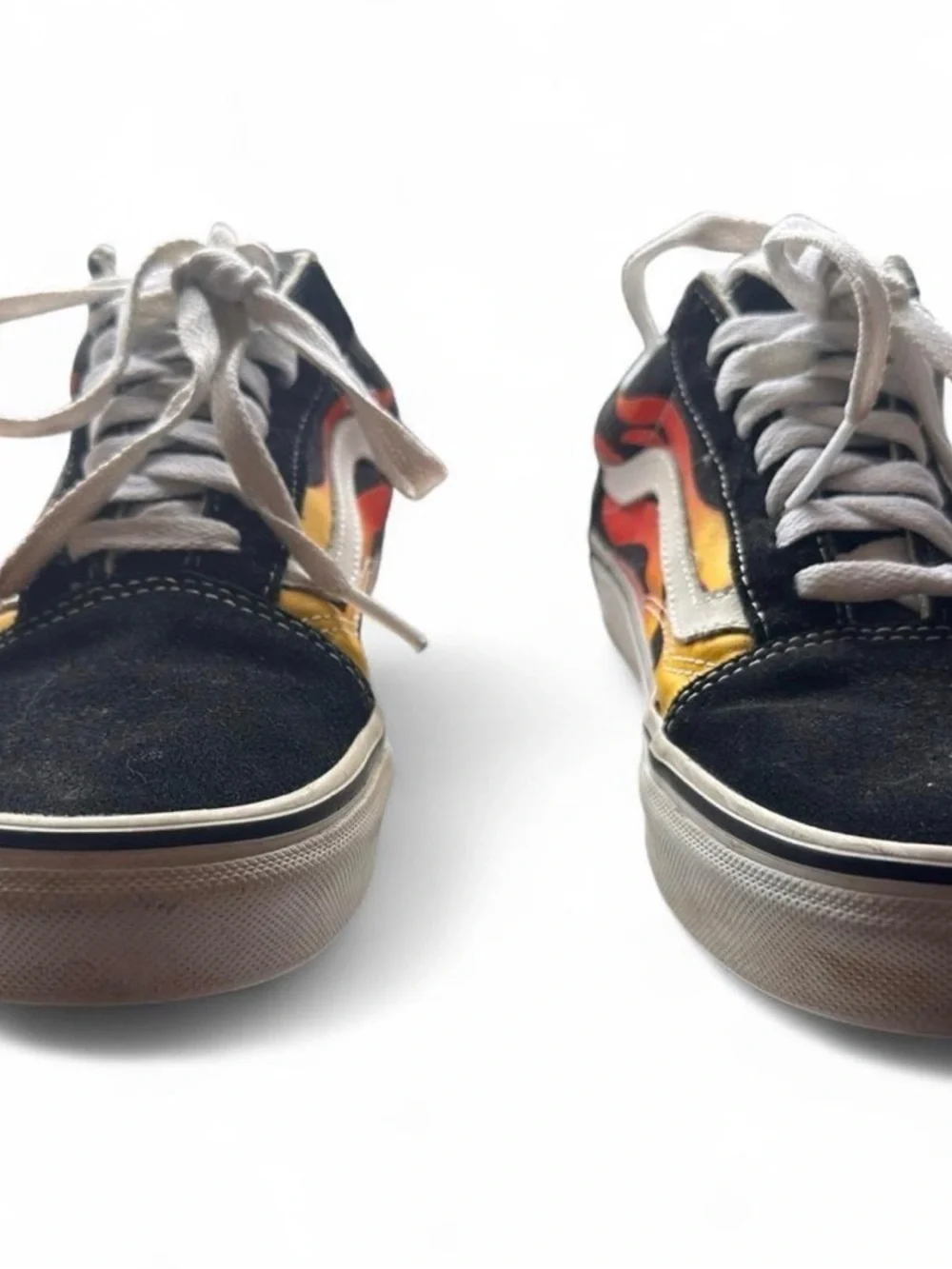 VANS Old Skool Flame Sneakers Womens Size 8 Men’s Size 6.5 Skater Shoes Black